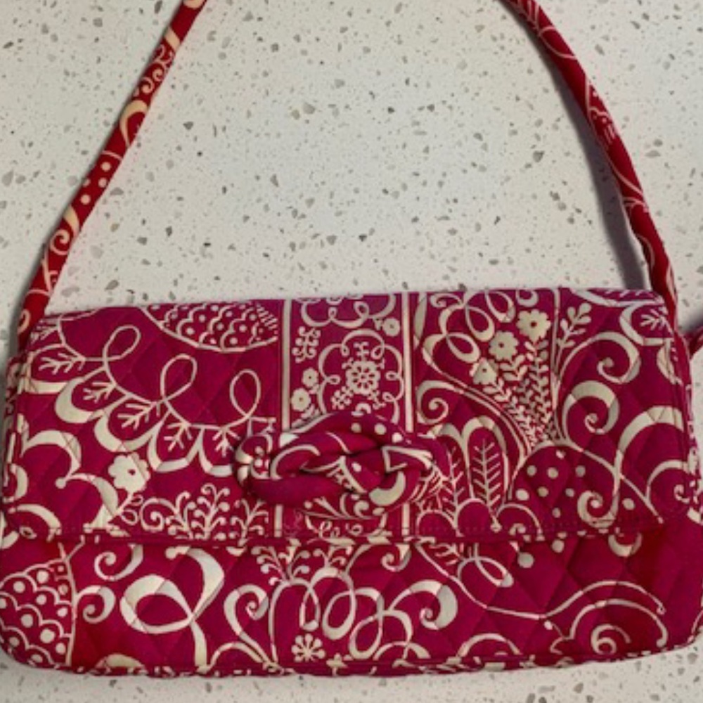 Vera Bradley Twirly Bird Pink and White Purse